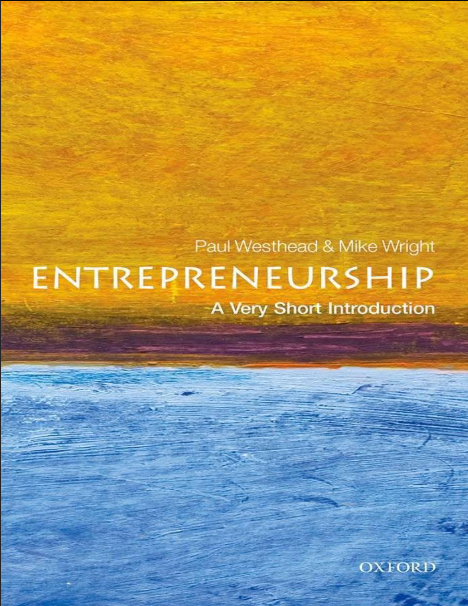 Entrepreneurship: A Very Short Introduction